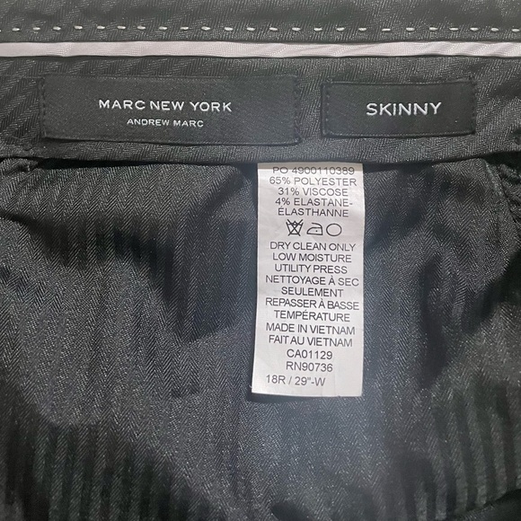 Marc New York Boys Black Dress Pants - Skinny Fit - Picture 7 of 10